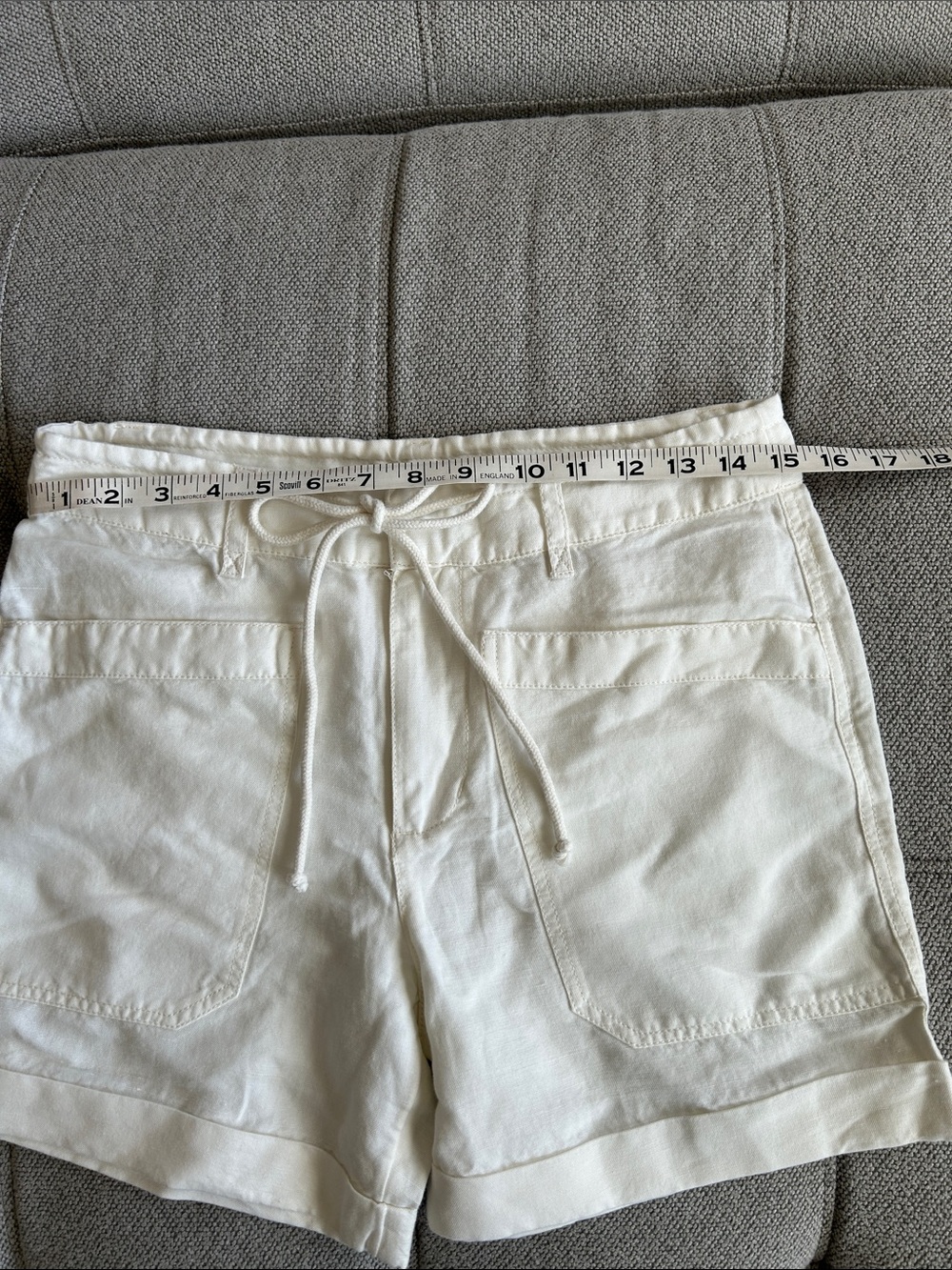 Sundance White Drawstring Shorts - Picture 3 of 7